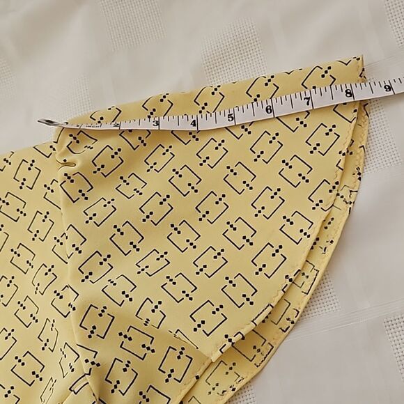 Vintage 1960s Custom-Made Women's Maxi Dress With Bell Short Sleeves Yellow Med - Picture 10 of 16